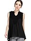 cheap Women&#039;s Blouses &amp; Shirts-Women&#039;s Daily Street chic Plus Size Blouse - Patchwork Lace V Neck Black / Summer