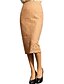 abordables Faldas de mujer-De las mujeres Faldas-Midi Simple Microelástico-Poliéster