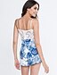 cheap Women&#039;s Jumpsuits &amp; Rompers-Women&#039;s Holiday Romper - Print, Lace / Summer / Backless