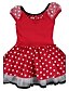 preiswerte Mode für Mädchen-Mädchen&#039; Kurze Ärmel Punkt 3D-gedruckte Grafik Kleider Punkt Gerüscht Baumwolle Spandex Kleid Ganzjährig Sport
