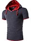 abordables Sweat-shirts Homme-Homme Sweat à capuche Couleur Pleine Noir Rouge gris foncé Bleu Gris Clair