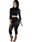 cheap Women&#039;s Two Piece Sets-Women&#039;s Solid Sexy Casual Slim Casual Club See-through Set