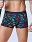 abordables Sous-vêtements et chaussettes homme-Homme Imprimé Super sexy Boxer Short Géométrique 1 Pièce Noir Rouge Bordeaux Vert