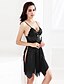 cheap Pajamas &amp; Loungewear-Women&#039;s Lace Tassel Fringe Sexy Lace Lingerie Nightwear Solid Colored Wine / Black M L XL / Strap