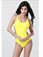 cheap Women&#039;s Swimwear &amp; Bikinis-Women&#039;s Solid Halter Neck Yellow Red Green Bikini Swimwear Swimsuit Yellow