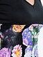 abordables Robes Femme-Femme Robe Droite Sans Manches Eté Fleur Mosaïque Col en V Mince Noir S M L XL XXL / Maxi