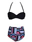 cheap Women&#039;s Swimwear &amp; Bikinis-Women&#039;s High Waist Boho Halter Neck Rainbow Bikini Swimwear