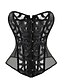 cheap Women&#039;s Sleep &amp; Lounge-Women&#039;s Lace Up Overbust Corset - Solid Colored, Mesh Black S M L / Going out / Club / Sexy