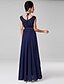 cheap Women&#039;s Dresses-Women&#039;s A Line Chiffon Dress - Solid Colored, Backless Pleated High Rise Maxi V Neck