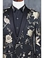 voordelige Pakken-Zwart Patroon Getailleerd Polyester Pak - Sjaalkraag Single Breasted een knoops / Patroon / Print / Suits