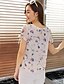 preiswerte Damen-Oberteile-Wake Up ® Damen Rundhalsausschnitt Kurze Ärmel T-Shirt Rosa-XFS16070