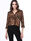 cheap Women&#039;s Blouses &amp; Shirts-Women&#039;s Shirt Leopard V Neck Leopard Long Sleeve Casual Daily Tops Simple / Summer