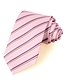 olcso Kiegészítők férfiaknak-Férfi Csíkos Minden évszak Pamut Műselyem Poliészter Vintage Bájos Party Munkahelyi Alkalmi Nyakkendő Rózsaszín