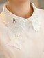 preiswerte Blusen und Hemden für Damen-DABUWAWA® Damen Hemdkragen Kurze Ärmel Shirt &amp; Bluse Weiß-D15BST206