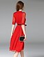cheap Women&#039;s Pants-Ewheat® Women&#039;s Stand 1/2 Length Sleeve Midi Dress-H2500