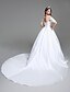 cheap Wedding Dresses-Wedding Dresses Ball Gown Illusion Neck Half Sleeve Cathedral Train Satin Bridal Gowns With Ruched Sequin 2023