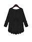 abordables Tops de tallas grandes-Mujer Camiseta Un Color Tallas Grandes Manga Larga Diario Tops Rosa Blanco Negro