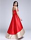 cheap Special Occasion Dresses-A-Line Color Block Prom Formal Evening Dress Sweetheart Neckline Sleeveless Asymmetrical Stretch Satin with Sash / Ribbon 2020
