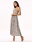 رخيصةأون فساتين طويلة-فستان نسائي متموج بوهو طباعة طويل للأرض زخرفات مع حمالة شاطئ