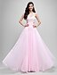 cheap Special Occasion Dresses-A-Line Halter Neck Floor Length Chiffon Dress with Appliques by TS Couture®