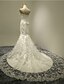 cheap Wedding Dresses-Mermaid / Trumpet Sweetheart Neckline Chapel Train Lace / Satin / Tulle Made-To-Measure Wedding Dresses with Lace / Ruffle by LAN TING BRIDE®