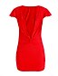 levne Dámské šaty-Dámské Bodycon Šaty - Jednobarevné, Výstřih Nabírané šaty Mini Hluboké V