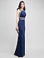 cheap Special Occasion Dresses-Sheath / Column Jewel Neck Floor Length Jersey Dress with Beading / Crystals by TS Couture®