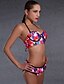 preiswerte Bikinis und Bademode-Damen Blumig Halter Rot Bikinis Bademode - Druck M L XL Rot