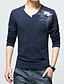 cheap Men&#039;s Casual T-shirts-Men&#039;s T shirt Tee White Black Navy Blue Long Sleeve Plus Size Daily Sports Print Tops Cotton Boho