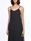 cheap Maxi Dresses-Women&#039;s Loose Sleeveless Polka Dot Backless Summer Strap Boho Beach Black / Maxi