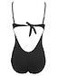 preiswerte Bikinis und Bademode-Damen Badeanzug Ein Stück Bademode Einfarbig Schwarz Marinenblau Halfterhals Badeanzüge Netz Push-Up