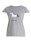 billige T-skjorter til kvinner-Bomull Polyester Solid Kortermet,Rund hals T-skjorte Blomstret Sommer Sexy Fritid/hverdag Dame