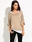 cheap Women&#039;s Blouses &amp; Shirts-Women&#039;s Plus Size Cotton Blouse - Solid Colored / Summer / Flare Sleeve