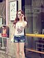 abordables Chemises Pour Femme-Rose Doll® Femme Col Arrondi Manche Courtes T-shirt Blanc-X15BTS170
