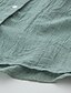 preiswerte Blusen und Hemden für Damen-Damen Solide Baumwolle Bluse, V-Ausschnitt Grün / Sommer