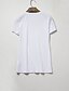 cheap Plus Size Tops-Women&#039;s T shirt Tee Graphic Round Neck White Plus Size Club Flower Print Clothing Apparel Cotton / Summer / Short Sleeve