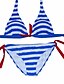 voordelige Zwemkleding voor dames-Dames Zwemkleding Bikini Zwempak Zwart Rood Halternek Badpakken / 2-delig / 2-delig