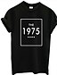 billiga T-shirts för damer-Tryck Bomull T-shirt - Enkel Dam Vit / Sommar