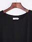 tanie Oferujemy topy w dużych rozmiarach-Women&#039;s T shirt Solid Colored Plus Size Round Neck Ruffle Short Sleeve Tops Wine White Black