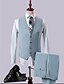 preiswerte Anzüge-Himmelblau Solide Schlanke Passform Polyester / Rayon (T / R) Anzug - Fallendes Revers Einreiher - 1 Knopf