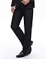 preiswerte Manschettenknöpfe-Schwarz Solide Weite Passform Baumwolle Anzug - Fallendes Revers Einreiher - 2 Knöpfe