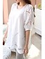 cheap Maternity Tops-Maternity Round Neck Lace Shirt,Rayon ½ Length Sleeve