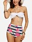 cheap Women&#039;s Swimwear &amp; Bikinis-Men&#039;s Women&#039;s Swimwear Bikini Swimsuit Solid Colored White Halter Neck Bathing Suits Solid