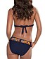 cheap Women&#039;s Swimwear &amp; Bikinis-Women&#039;s Swimwear Bikini Swimsuit Navy Blue Bandeau Bathing Suits Floral