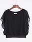 cheap Plus Size Tops-Women&#039;s T shirt Solid Colored Plus Size Round Neck Ruffle Short Sleeve Tops Wine White Black