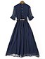 cheap Women&#039;s Pants-Ewheat® Women&#039;s Stand 1/2 Length Sleeve Midi Dress-H2500