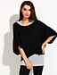 cheap Women&#039;s Blouses &amp; Shirts-Women&#039;s Plus Size Cotton Blouse - Solid Colored / Summer / Flare Sleeve