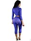 cheap Women&#039;s Two Piece Sets-Women&#039;s Solid Sexy Casual Slim Casual Club See-through Set