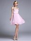 cheap Special Occasion Dresses-A-Line / Fit &amp; Flare Strapless Knee Length Organza Dress with Beading by TS Couture®
