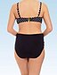 cheap Bikini Sets-Women&#039;s Swimwear Bikini 2 Piece Plus Size Swimsuit Ruched Push Up for Big Busts Polka Dot Black Bandeau Strap Bathing Suits Sexy Vintage